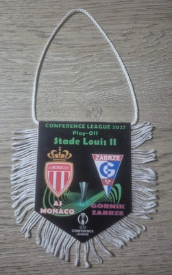 FANION PENNANT FOOT AS MONACO - GORNIK ZABRZE Conférence League 2026/27 - Photo 1/2