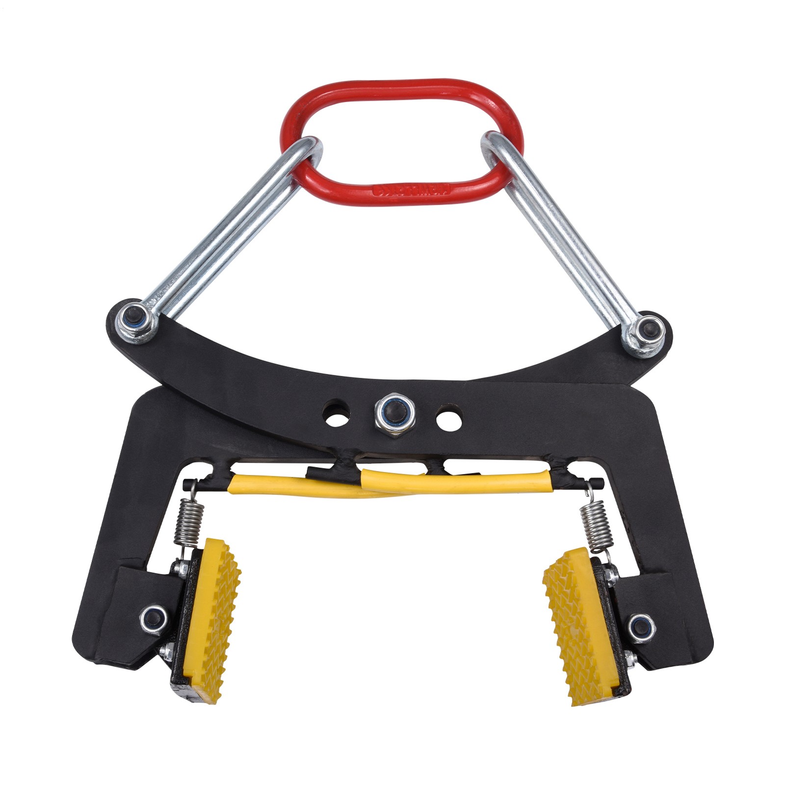 Heavy-Duty Hanging Ring Hand Carry Clamp with 7.08 Inch Rubber Pads for Granite Slab and Glass Lifting