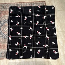 Victoria's Secret PINK Sherpa Fleece Plaid Dog Holiday Throw Blanket 50 x 60 in