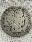1911 S Barber Silver Half Dollar Coin