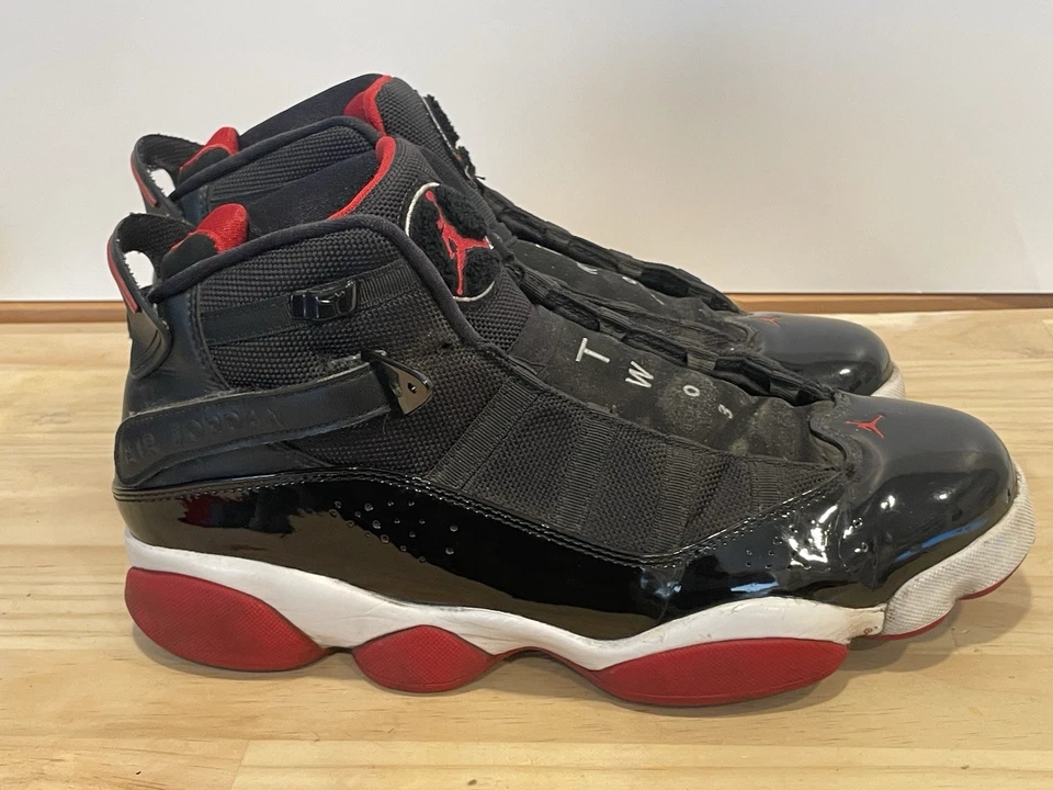 Sin Cordones Originales - Talla 10.5 Jordan 6 Anillos Criados 2013 - Usado (Nuevos Cordones Incluidos) Foto 4 de 4