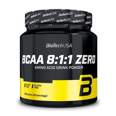 (87,60 EUR/kg) Biotech USA BCAA Zero 8:1:1 250 g Aminosäuren Muskelaufbau