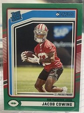 2024 Donruss #378 Jacob Cowing Rookie Press Proof Green San Francisco 49ers