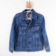 Gap Denim Jacket Kids XS 4-5 Blue Classic Trucker Button Front Outerwear