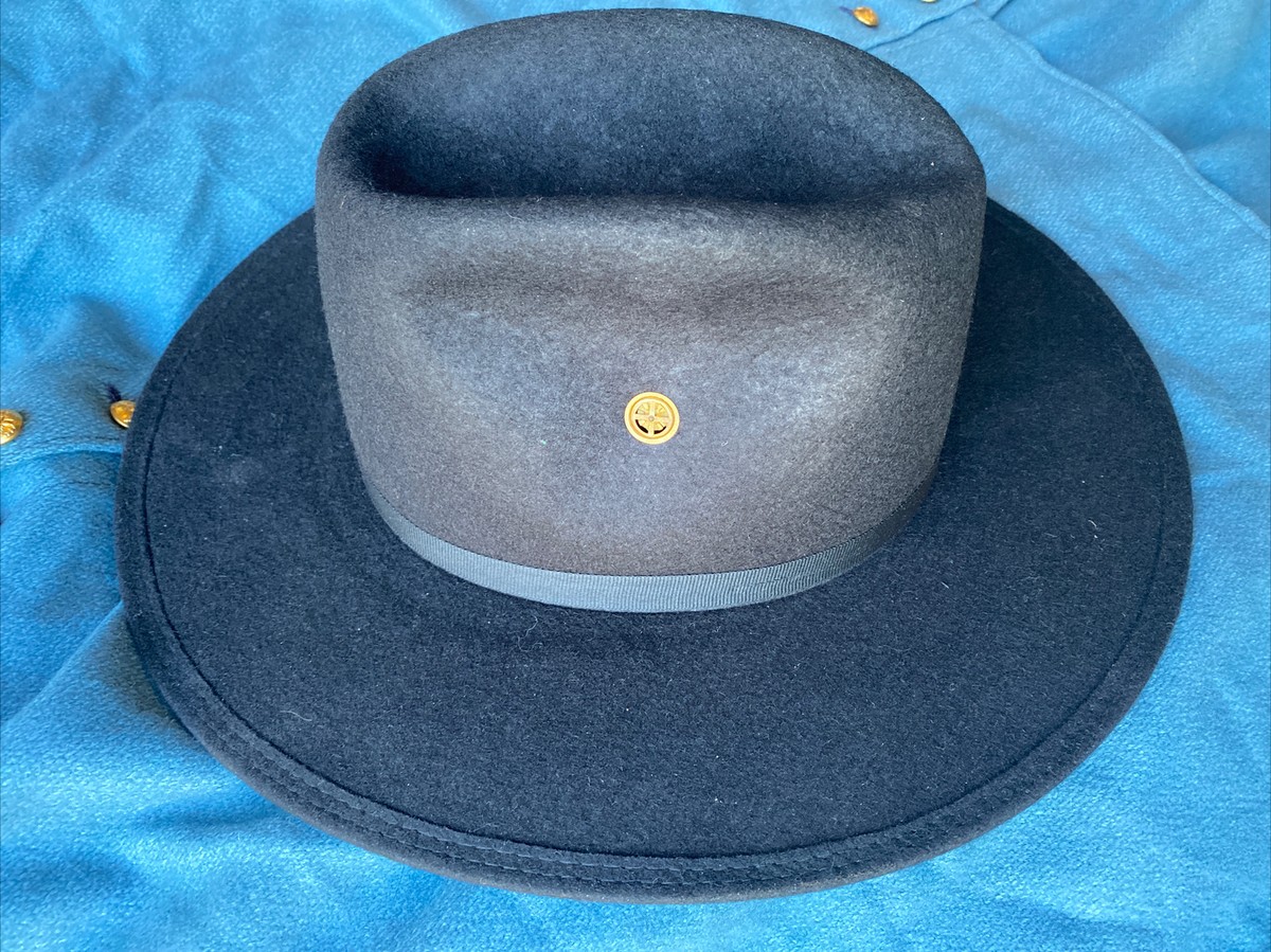 M1876 Wool Felt Campaign Hat with Bracher Vents Size 7 1/4 | eBay