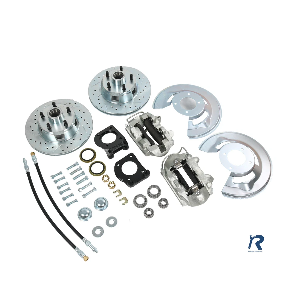 NUEVO Kit de conversión de freno de disco delantero, rotores de 11" aptos para Ford Mustang 1964-1969 Foto 2 de 4