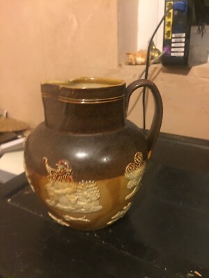 Royal Doulton Krug mit Landschaftsszene - einige Schäden am Rand