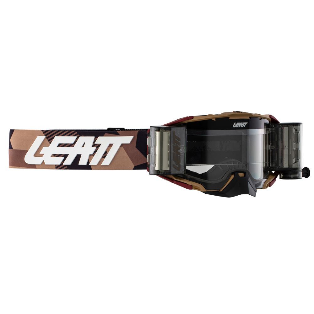 Leatt 2024 Goggles Velocity 6.5 Roll-Off Rubystone - Clear Lens MX Motocross