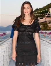 Zimmermann Honour Panelled Pintuck Dress Size 2 BLACK