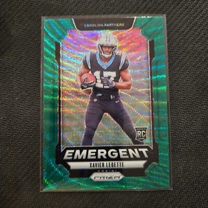 2024 Panini Prizm - Emergent Xavier Legette #15 Green Wave Prizm (RC) Panthers