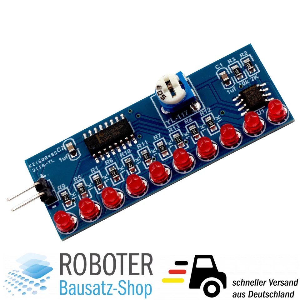 Bausatz LED Lauflicht zum Löten lernen Löttechnik DIY-elektronik NE555 CD4017 - Bild 2 von 4