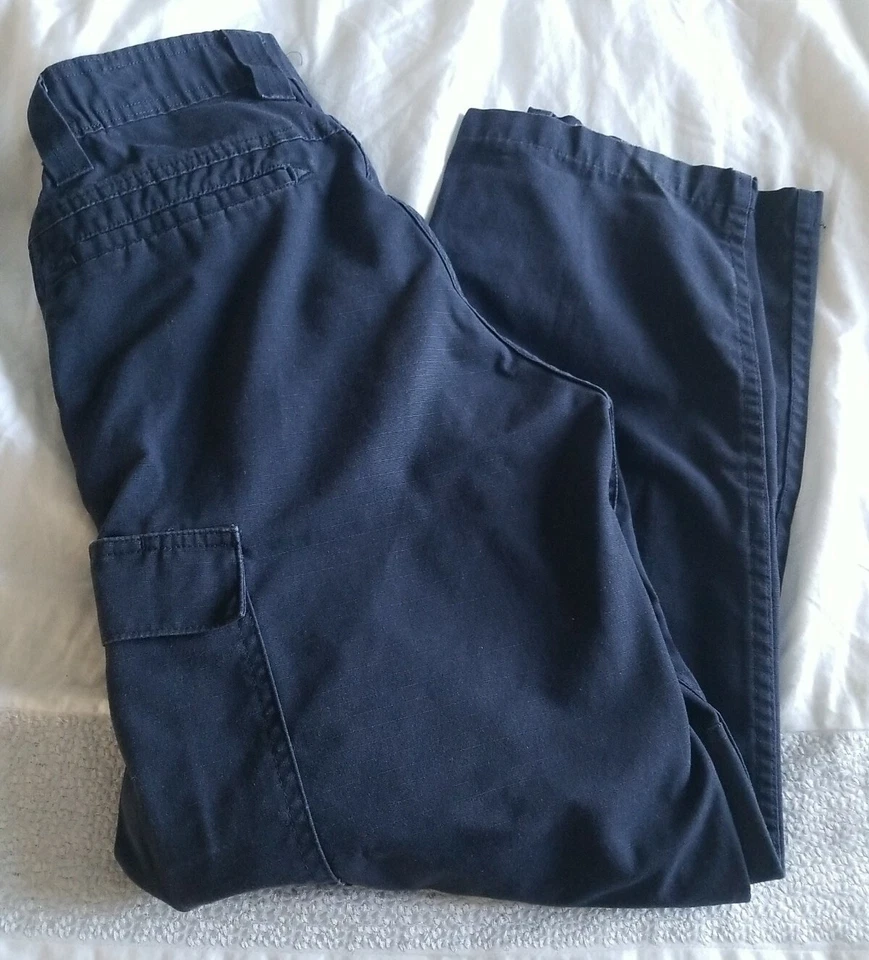 Pantalones tácticos TRU-SPEC 100272 talla 28" x "30 azul marino medianoche paremedic EMT  Foto 3 de 4