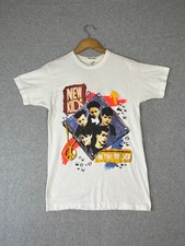 Vtg New Kids On The Block Shirt Adult M White 1990s Pop Made USA Single Stitch