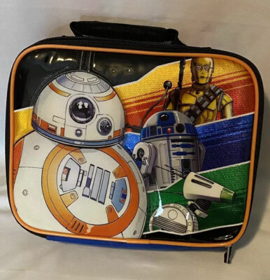 New Star Wars Disney Thermos Insulated Soft Lunch Box Blue R2-D2 BB-8 ...