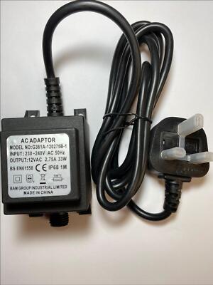 Ersatz für 12V AC 30VA AC/AC Adapter Modell YMACT-1200300 IP64 Trafo