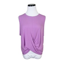 Women's Twist-Front Cropped Tank Top - All in Motion Purple L