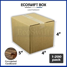 1-200 5x4x4 "EcoSwift" Cardboard Packing Mailing Shipping Corrugated Box Cartons