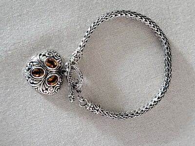 bracelet women, Heart, Sterling Silver, Charm, Rope, Love, Antique 