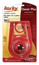 NEW KORKY 2000BP RED "CLASSIC PLUS" TOILET REPLACEMENT RUBBER FLAPPER 6207815