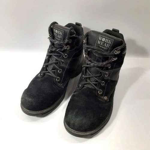 Wrangler Work Wear Size 6.5W Black Leather Lace Up Combat Work Ankle Boots - 第 1/12 張圖片
