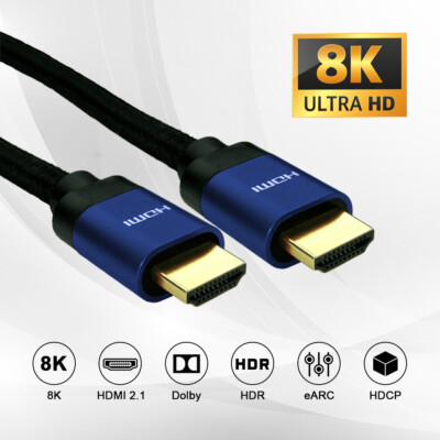 Cavo HDMI 8K 2.1 Ultra Alta Velocità HDTV Piombo 3D ARC 7680 x 4320P Cavo HDMI 8K 2.1 Ultra Alta Velocità HDTV Piombo 3D ARC 7680 x 4320P