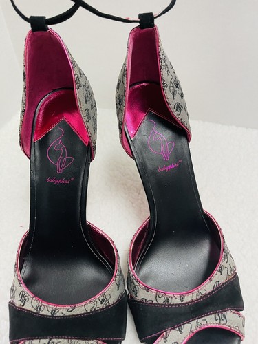 BABY PHAT high heel sandal, gray and pink, super comfortable - Picture 3 of 5