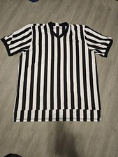 Vintage Dalco Athletic V-Neck Referee Shirt Adult XL Black White Striped Street