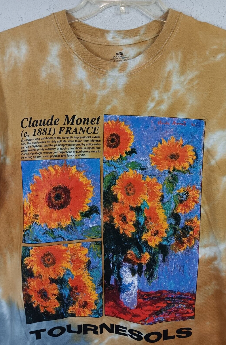 Claude Monet Mens T Shirt Tournesols Sunflower Yellow Tie Claude Monet Mens T Shirt Tournesols Sunflower Yellow Tie