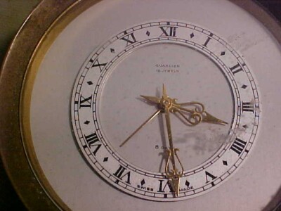 Vintage Guardier Desk 8 Day Clock & Barometer For Repair Or Restoration