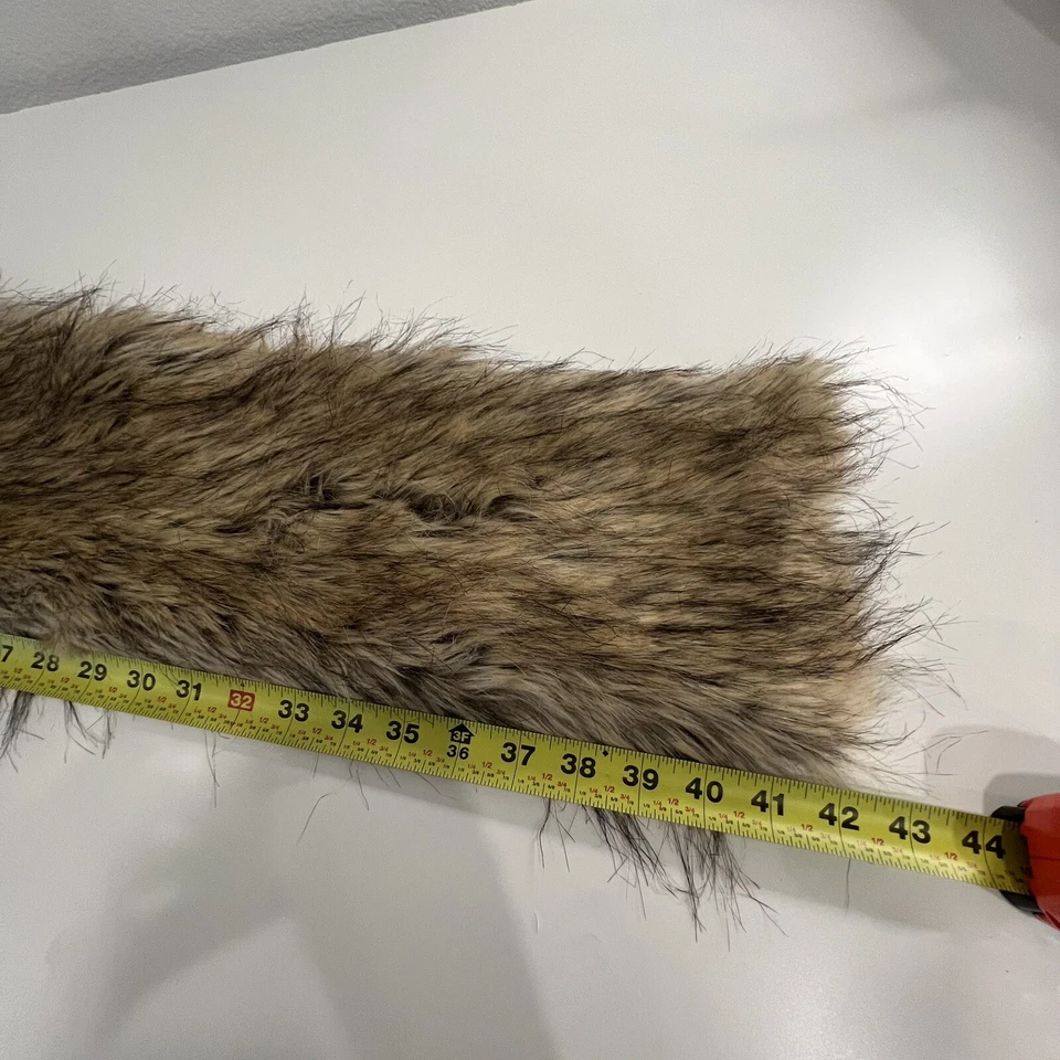 Bufanda de cuello de piel sintética Chicos marrón/beige talla única calentador de cuello manguito envoltura Foto 4 de 4