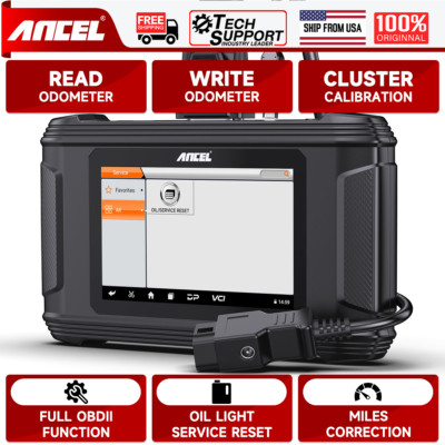 ANCEL Car Odometer Correction Mileage Adjustment OBD2 Scanner Oil Reset DM500