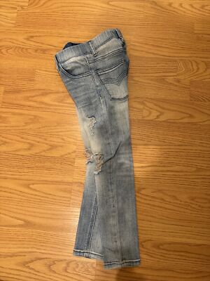 Beau Hudson Kids Blue Pull On Skinny Leg Denim Distressed Jegging Jeans Size 4
