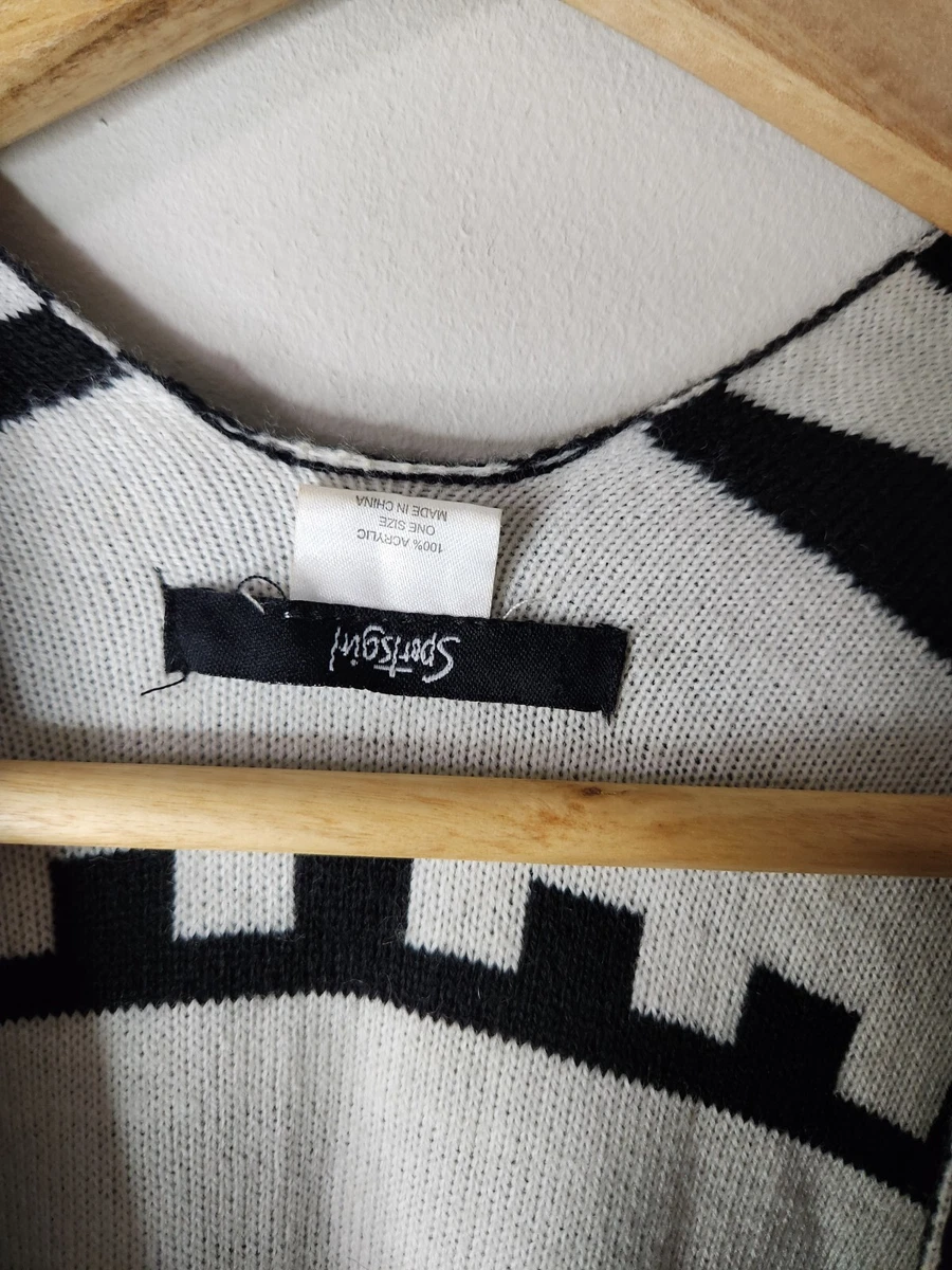 Sportsgirl Cardigan Jumper Womens One Size Black Knit Short Sleeve