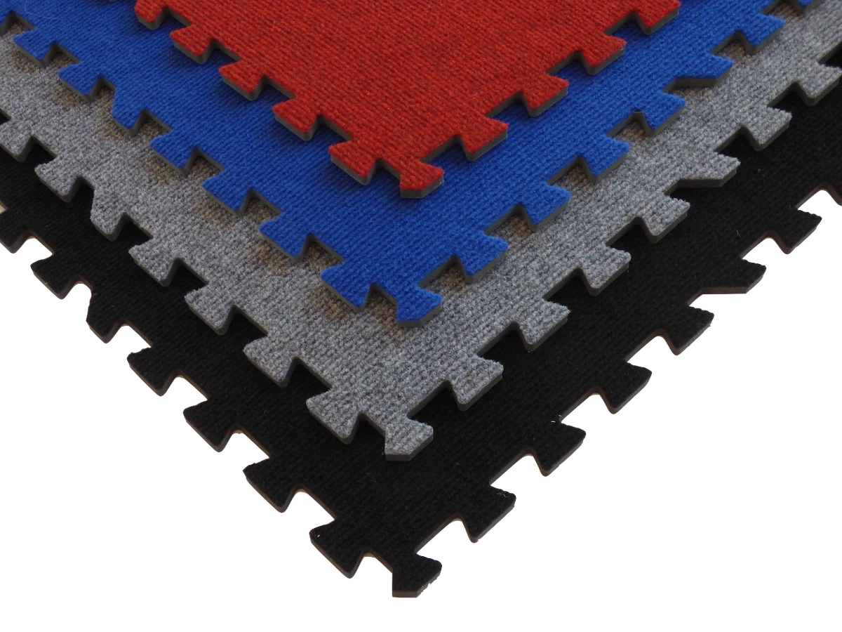 Premium Carpet Interlocking Foam Tiles are Carpet Puzzle Mats and Foam  Carpet Tiles