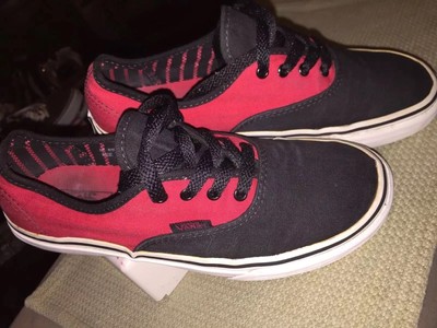 vans red tennis shoes