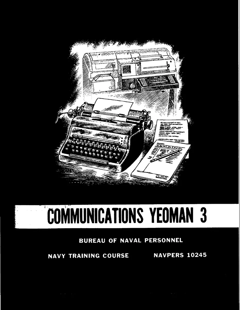 276 page 1965 Navy Communications Yeoman 3 - NAVPERS 10245 Manual