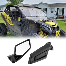 2PCS Rear Racing Side Mirrors For Can Am Maverick X3 Max Turbo RR 2017-2025