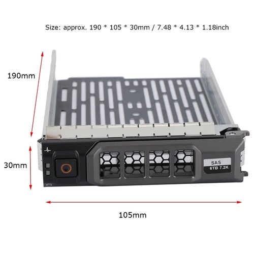 3.5in SAS SATA HDD Hard Drive Tray Mounting Bracket for DELL R410 R510 R710 R720 - Afbeelding 8 van 9