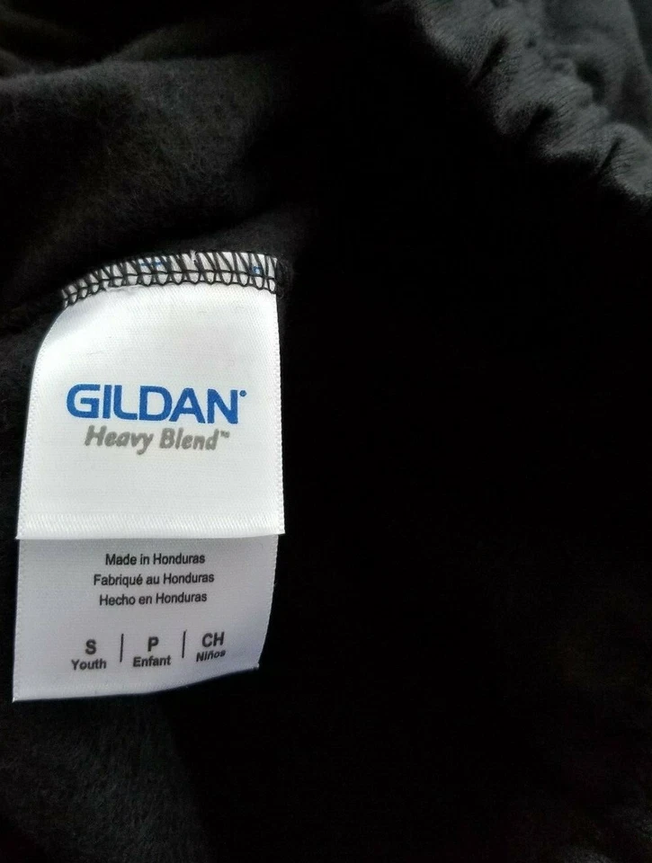 Pantalones deportivos Gildan para niños pequeños con parte inferior elástica, negros, pequeños Foto 2 de 4