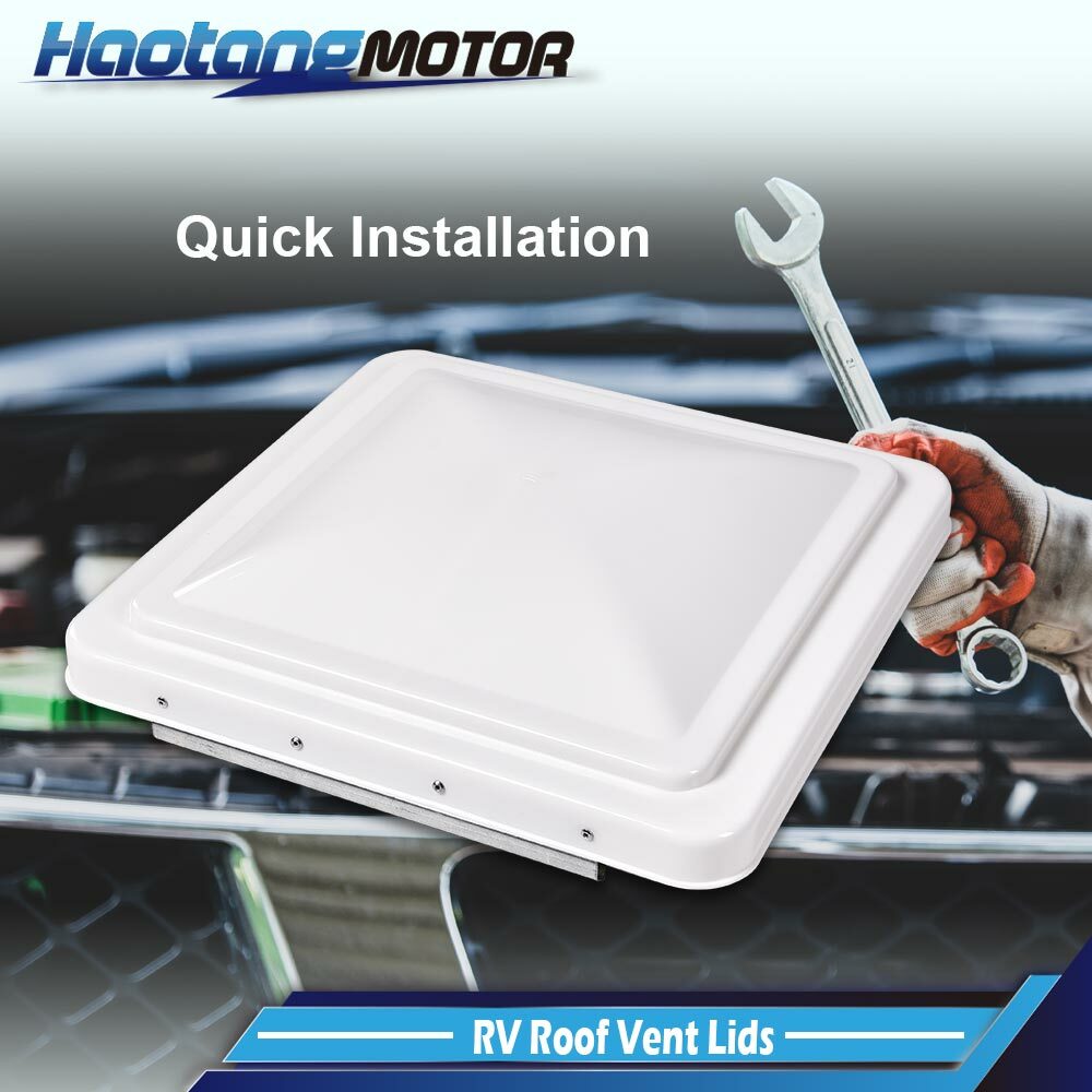 14"X14" RV Replacement Roof Vent Cover White Camper (Trailer) Vent