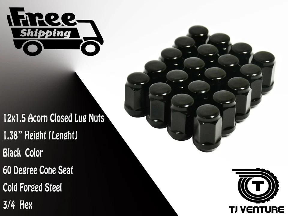 16 PIEZAS PARA HONDA TUERCAS BELLOTA ABULTADAS NEGRAS CERRADAS 12X1.5 1.38" [SE ADAPTA A: HONDA] Foto 2 de 4
