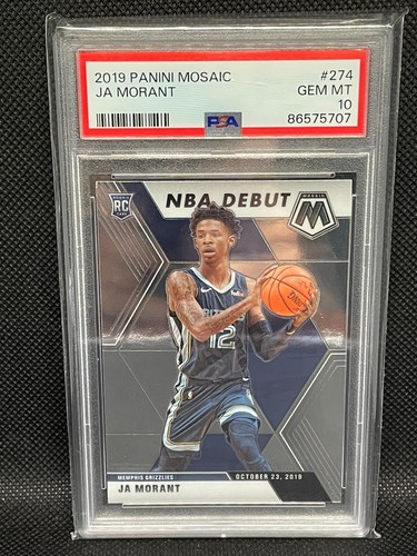 2019 Panini Mosaic Ja Morant RC Rookie PSA 10 GEM MT #274 Memphis Grizzlies