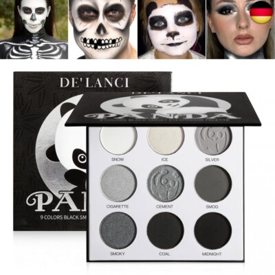 Schwarz Weiß Grau Silber Lidschatten Palette Hochpigmentierte, Afflano 
