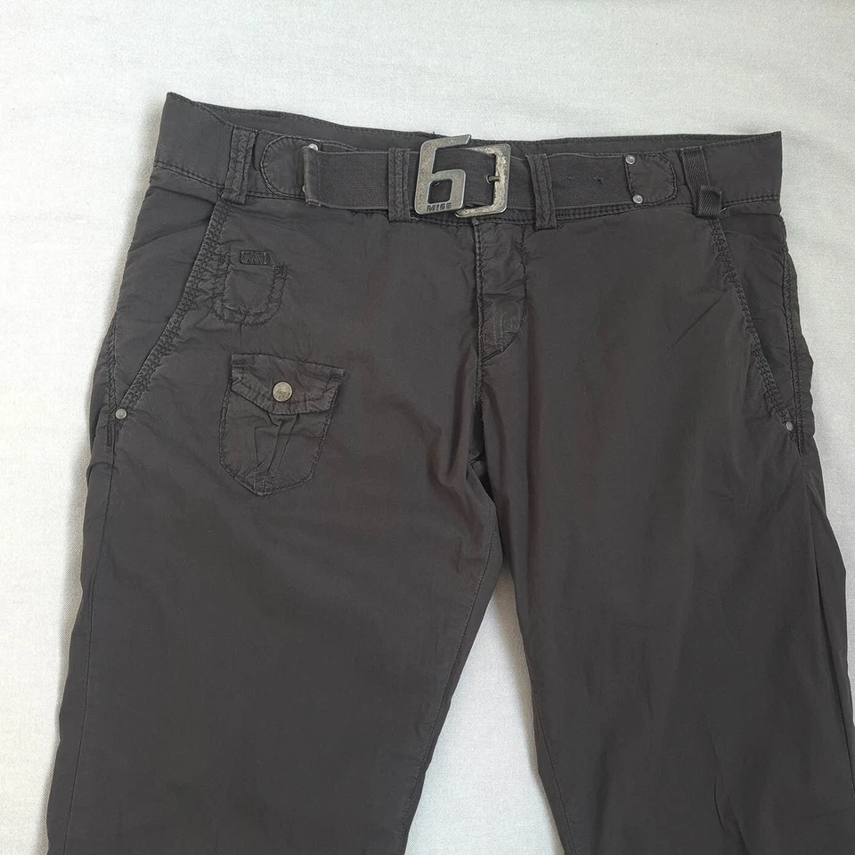 Pantalones de mezclilla Miss Sxity para mujer con cinturón talla 29 W32 L34 tiro bajo ligeros Y2K Foto 2 de 4