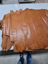 Sheep leather antique with a crunchy effect, Genuine lambskin hide semi veg tan