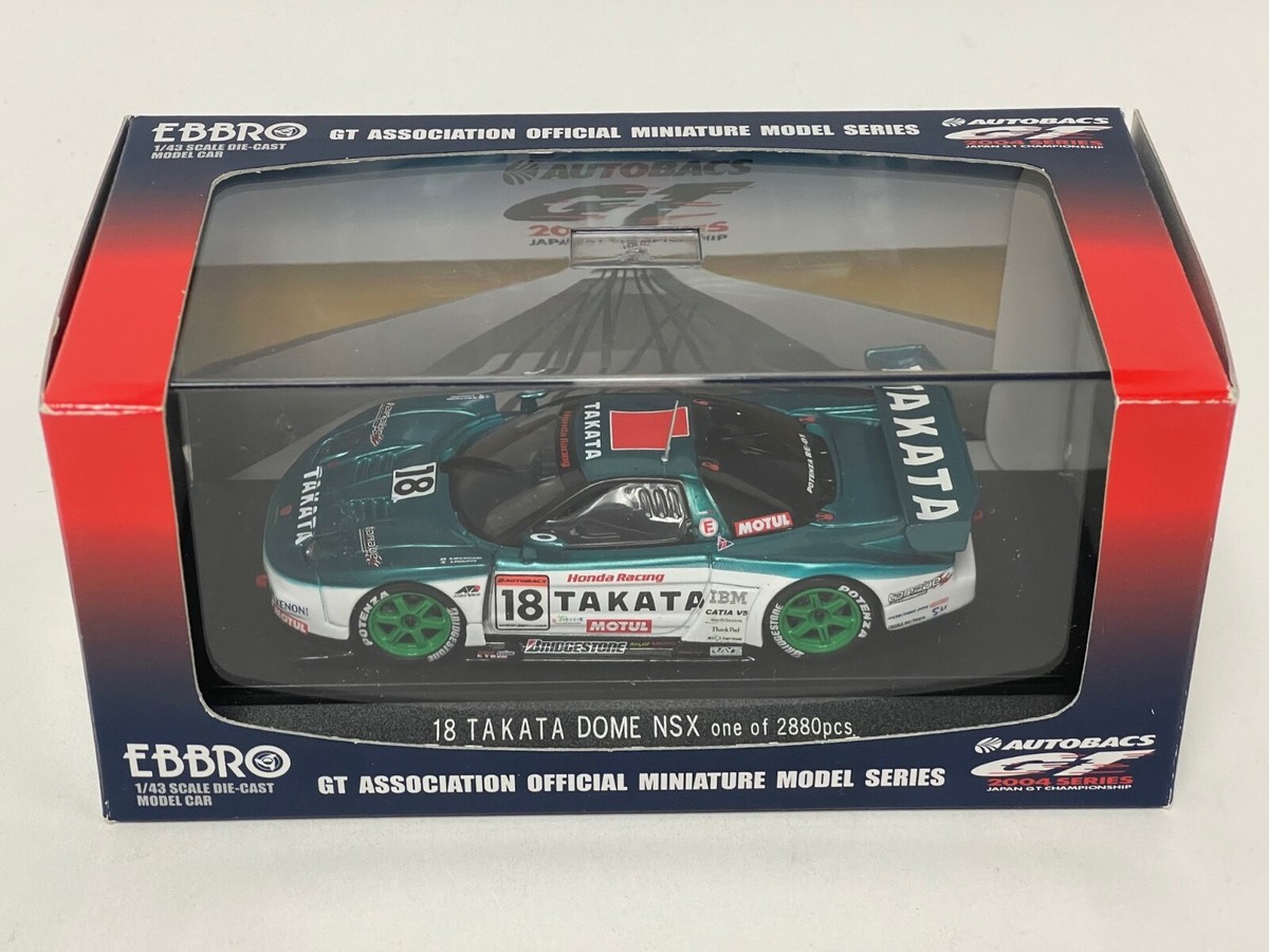 1/43 Ebbro Takata Dome Honda NSX JGTC 2004 car #18 #576 1/43 Ebbro Takata Dome Honda NSX JGTC 2004 car #18 #576