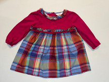 Chaps Baby Girls Pink Plaid Dress Size 9 Mo.