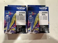 Brother ink LC209BK XXL Lot Of 2 Expired 12/23