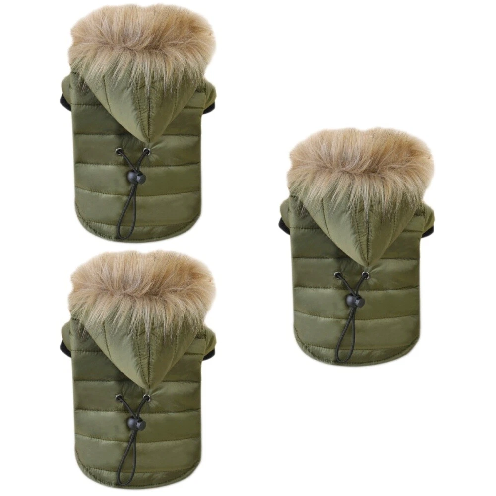 VETEMENTS 3 pezzi animale domestico invernale piumino cappotto caldo cane abbigliamento due piedi felpe con cappuccio