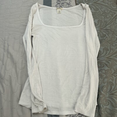 Scoop/Square neck full length white top